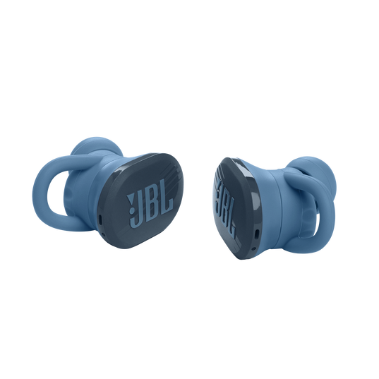JBL Endurance Race TWS - Blue - Waterproof true wireless active sport earbuds - Detailshot 1